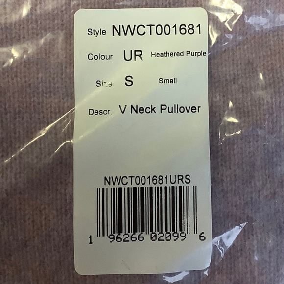 NEW! NAADAM Size Small V Neck Pullover Sweater Purple $385 MSRP J7-13 - Picture 11 of 11